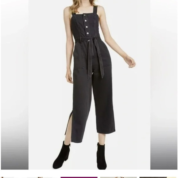 Oat Pants - OAT Cotton Wide-Leg Denim Jumpsuit - size 6